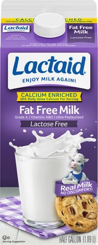 Lactaid Fat Free Milk, Calcium Enriched, 64 fl oz