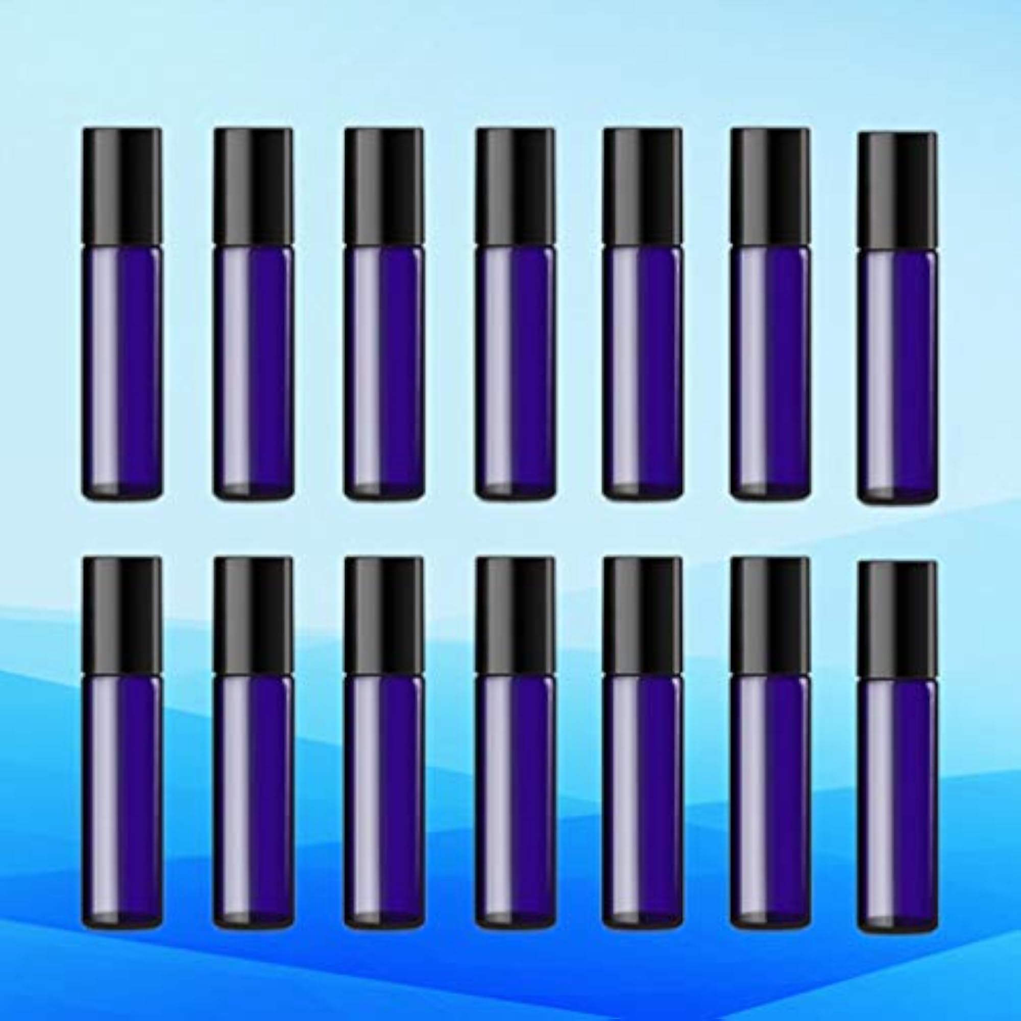 24pcs 5ml Amber Glass Bottles with Roll-On Applicator