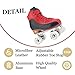 NVGSHO Women's Roller Skates, Imported Microfiber Fabric, Aluminum Alloy Base Frame, Double-Row Quad Skates for Adults, in The Square/Park/Street Indoor Outdoor,Red,Men's US6.5