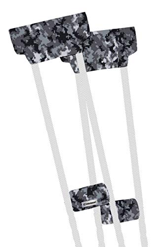 Crutcheze Premium USA Made Crutch Pad and Hand Grip Covers  Comfortable Underarm Padding Washable Breathable Moisture Wicking Orthopedic Products Crutch Accessories (Digital Snow Camo)