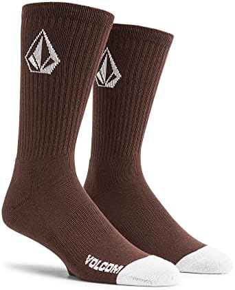 Volcom Men's Full Stone Sock 3-Pack, Mahogany Assorted, One Size