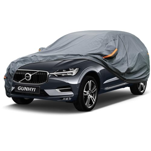 Image of GUNHYI Premium Car Cover Custom Fit Volvo XC60, 16 Layers Heavy Duty Car Cover Waterproof All Weather with Zipper Door for Sun Rain Snow Dust Uv Protection