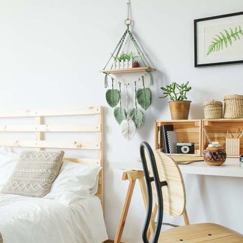 Estante decorativo de macramé para crear un hogar acogedor de estilo moderno 6
