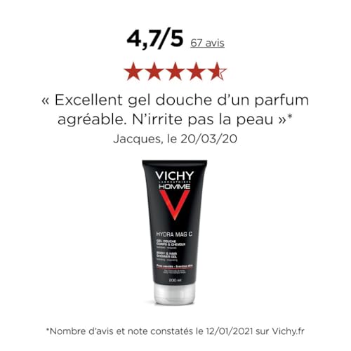 Vichy Homme MAG C gel douche hydratant revigorant 200ml - vue 5