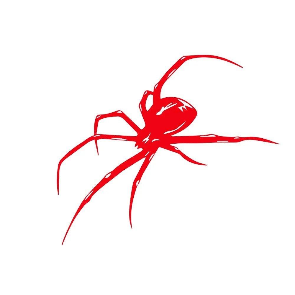 Auto Accessory Graphics Spider Sticker Car Body Side Windshield Bumper Decor Decal Vinyl Waterproof Decoration(Glossy Red,54x27cm)
