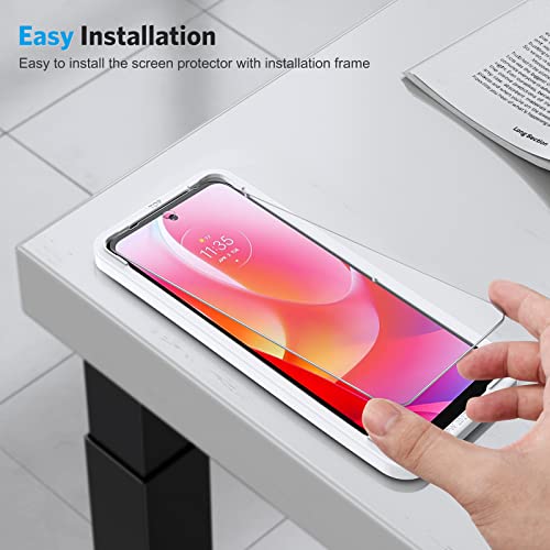 Omoton [3 Pack] Screen Protector For Moto G Power 2022, Tempered Glass Screen Protector Compatible With Motorola Moto G Power 5G (6.5 Inch), Alignment Frame/Anti Scratch/Bubble Free (Not For 2021 Verson) #TOP2
