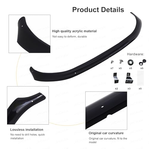 JHCHAN Bonnet Guard for Ford Ranger Accessories 2012-2015, T6 -Ford Ranger Wildtrak Limited XLT XL Hood Protector Car Wind Stone Bug Deflector Shield Bugshield - Image 9