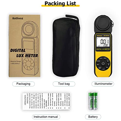 Kethvoz Digital Light Meter KE-881D für präzise Lichtmessungen