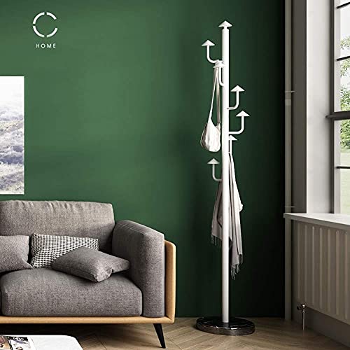 Porte-manteau blanc en métal pour optimiser le rangement de l'entrée