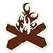 Campfire Bumper Sticker 4" x 4"