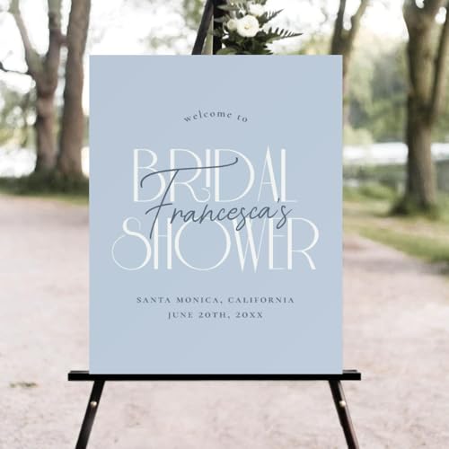 Something Blue Bridal Shower Signs, Blue Bridal Shower Welcome Sign, Welcome to Bridal Shower Sign, Personalized Bridal Shower Signs #Bb1