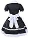 Japanese Anime Sissy Cosplay Sweet Classic Lolita Fancy Apron Maid Dress with Socks Gloves Set (Black)(S = Asia M)(NY01)