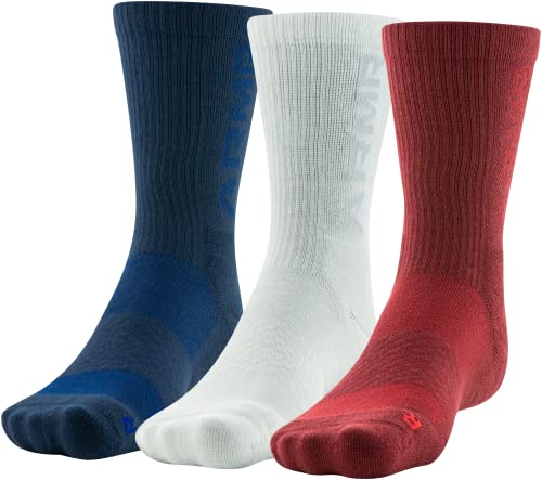 Under Armour Adult 3-Maker Mid-Crew Socks, 3-Pairs