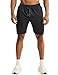 Ouber Men's 7'' Gym Workout Sweat Shorts Bodybuilding Running Training Jogging Shorts Black,S