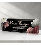 Custom Office Name Plate for Desk, Desk Name Plate Personalized, Personalized Gifts for Women, Ap...