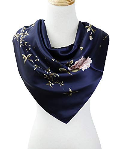 Image of Women's 35 inch Satin Square Silk Like Hair Scarves and Wraps Headscarf for Sleeping | Silk Feel Neckerchief, Hair Scarf, Fashion Bandana, Headscarf, Headband, Hair Wrap Sleeping, Daily Fashion Styling
