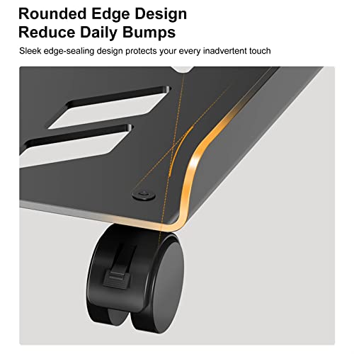 Soporte móvil ajustable para torre PC con base de enfriamiento y 4 ruedas rodantes, soporte para CPU que se adapta a la mayoría de cajas de PC miniatura 5
