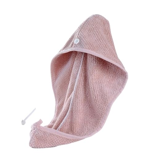 Serviette en microfibre pour cheveux rose bonnet de bain séchage rapide douche piscine