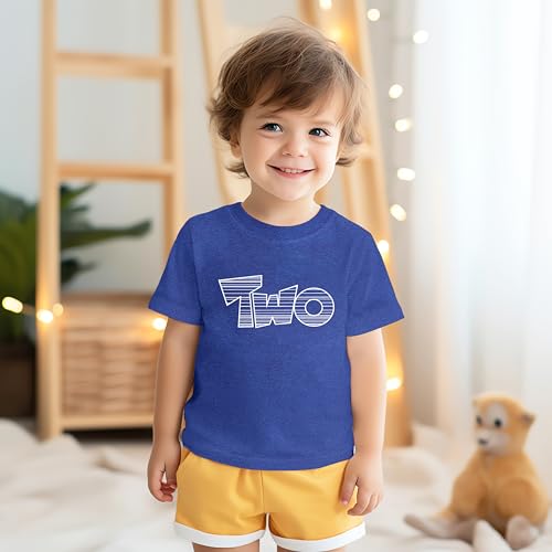 2nd Birthday Shirt Toddler Boys 2 Year Old Kids Outfit boy Second Party t-Shirt Two3