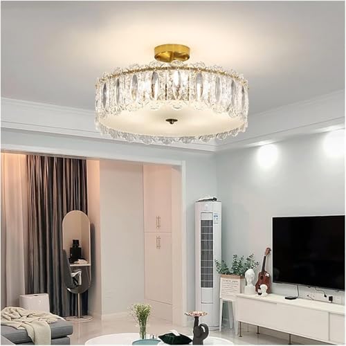 Plafonnier en cristal LED moderne pour éclairage de chambre et salon
