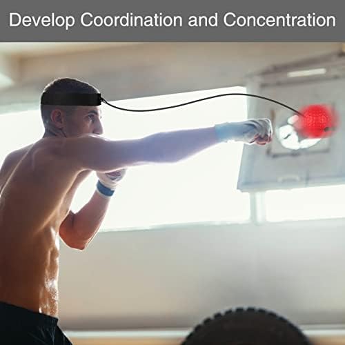 MHYS Boxing Reflex Ball, Boxing Training Ball, Boxing Ball with Headband, Speed Training Suitable for Adult/Kids Best Boxing Equipment for Training, Hand Eye Coordination and Fitness