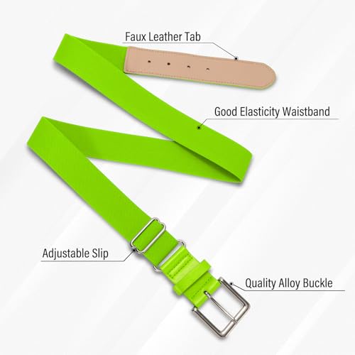 Image of JASGOOD 2 Pack Baseball Socks and Belt Combo Set Softball Socks and Belts Elastic Waist Belt for Youth and Adult Boys
