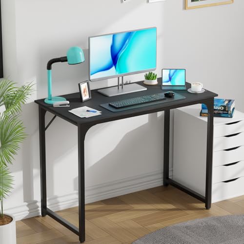 Image of PayLessHere | 39 Inch Computer Desk | Black | Sturdy Office Desk