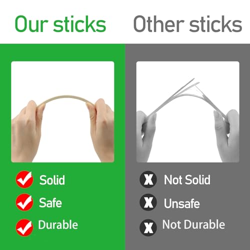 QEEYON Bamboo Strips, 30 Pack 300mm x 5mm Natural Square Bamboo Sticks - Image 4