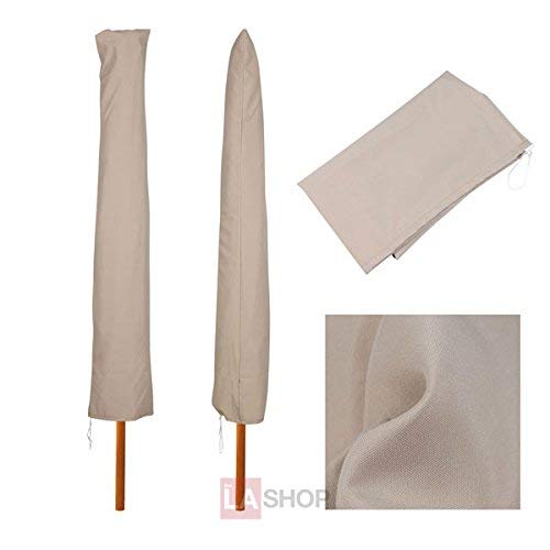 Large Umbrella Tan Polyester Cover Bag w/Drawstring Closure Fit Up to 13-ft Max