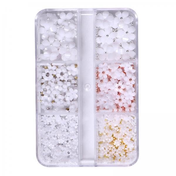 Bnf® 5xMixed 3D Flower Nail Charms 6 Grids Nail Decoration Supplies for Nail Crafts Style A Health & Beauty Nail Care, Manicure & Pedicure Nail Art 3D Nail Art Design-image-15