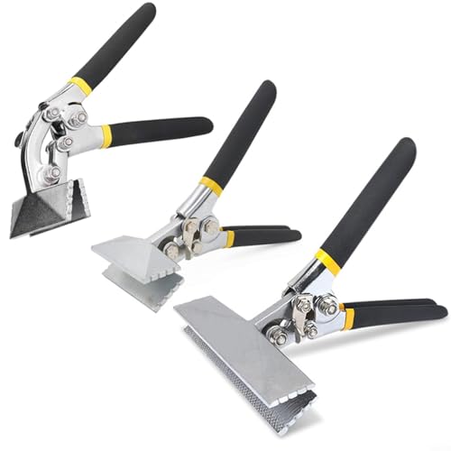 FUANA Costurero de mano de chapa, mandíbula recta Herramientas de doblador de chapa de metal Pinzas de costura de mano recta Pinzas plegables multifunción para aplanar metal, mango de cojín de doble