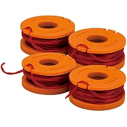 1 of Worx Replacement Spool & Line for String Trimmers, 4 Pack, WA0047 | Compatible with WORX WG154, WG155, WG160, WG162, WG163, WG170, WG180 Series