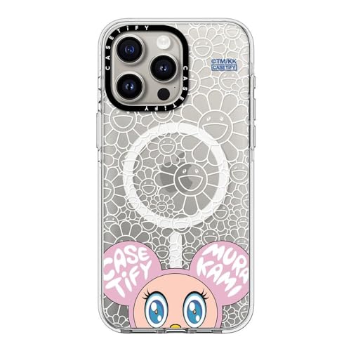 CASETiFY �C���p�N�g �N���A iPhone 15 Pro Max �P�[�X [Takashi Murakami Co-lab/���ϖh�~/�N���A ����/MagSafe�Ή�] - MR. DOB (PINK)
