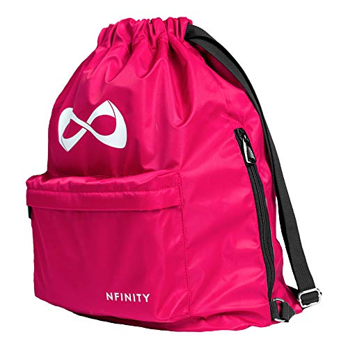 Nfinity Drawstring Backpack – Large Capacity Gym Backpack, Multi-Compartment Cinch Bag with Adjustable Straps & 2 Pockets2