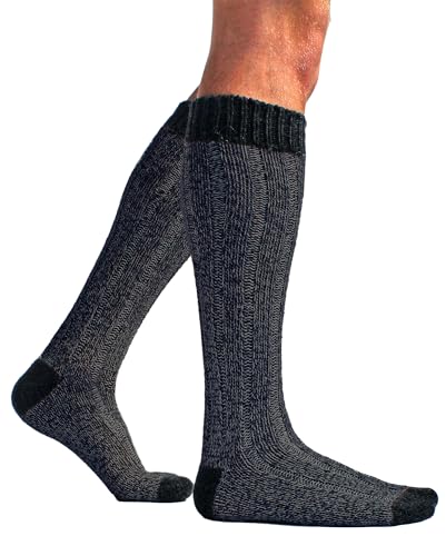 Workforce - 3 paren Heren Lang Knie Hoge Warm Wollen Laarzen Sokken - Afbeelding 4