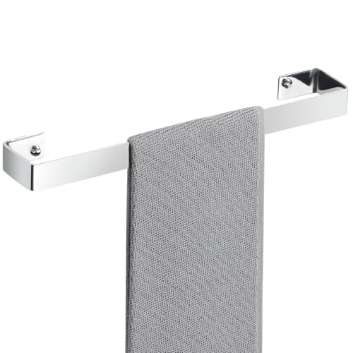Image of Mooche Chrome Towel Rail Wall Mounted, Hand Towel Holder, SUS304 Stainless Steel Towel Bar, Multi-Function Towel Rack for Bathrooms, Living Rooms, Balconies,Bedroom,Kitchen, 40CM