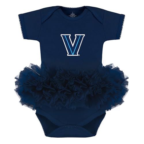 Creative Knitwear College Baby Tutu Bodysuit Dress - Villanova Wildcats Logo, Navy, 12 Months, for Girls
