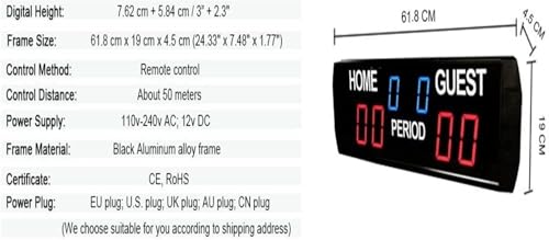 Marcador electrónico portátil para baloncesto y fútbol miniatura 3
