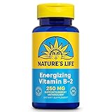 Nature's Life Vitamin B-2 250 mg - Vitamin B2 Energy Pills for Metabolism Support - High-Potency Riboflavin Plus Calcium Supplement - One Per Day - 100 Servings, 100 Tablets