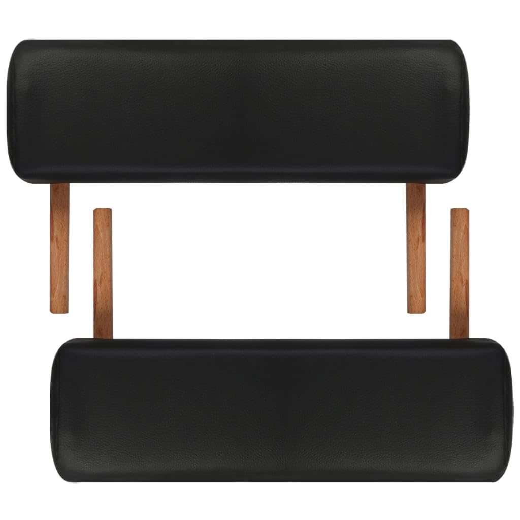 Générique Table de Massage Pliable Noir 2 Zones avec Cadre en Bois,Santé & beauté,Hygiène personnelle,Massage & Relaxation,Tables de Massage,Noir,14.9 KG,110077