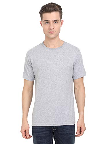 Image of FLEXIMAA Men's Cotton Round Neck Plain Half Sleeve T-Shirt