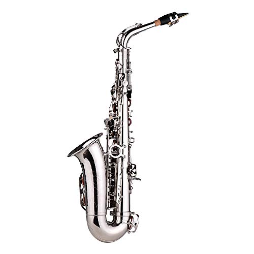 Saxofone, Miaoqian Saxofone Sax Eb Be Alto E Flat Latão Esculpido Padrão na Superfície Bocal de Plás