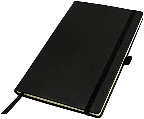 Cescahide A5 Lined Paper/Elastic/Pen Loop Notebook - Black AM00160