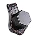 MOMOJIA Portable Fix Cue Chalk Bag with Belt Clip Hexagon Pool Chalk Holder Billiards Snookers Leather Belt Clip Chalk Case