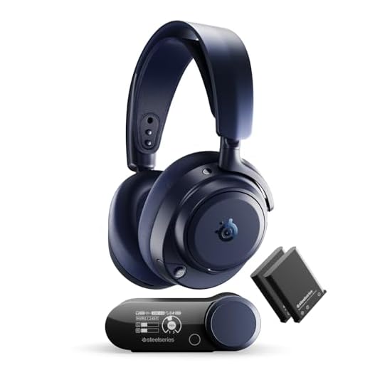 SteelSeries Arctis Nova Pro Omni – Hi‑Res-Wireless Gaming-Headset, 96 kHz/24 Bit, ANC, ClearCast Pro-Mic, KI-Geräuschunterdrückung, Mobile App, Mix 2,4 GHz + BT, OmniPlay PC+PS5+Xbox – Midnight Blue