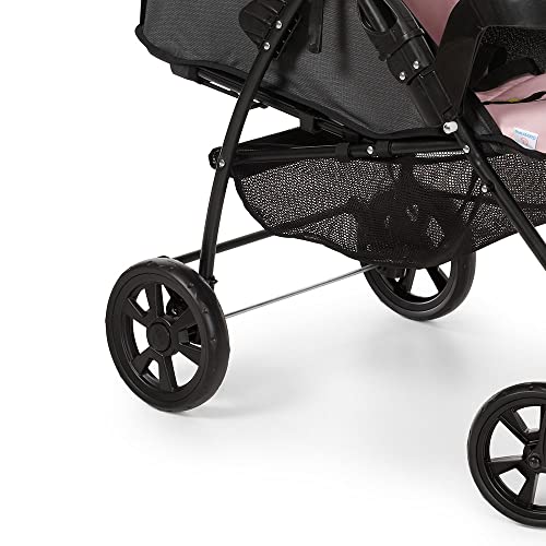 Carrinho de Bebê Romano Preto Rosa (0 a 15kg) - Galzerano