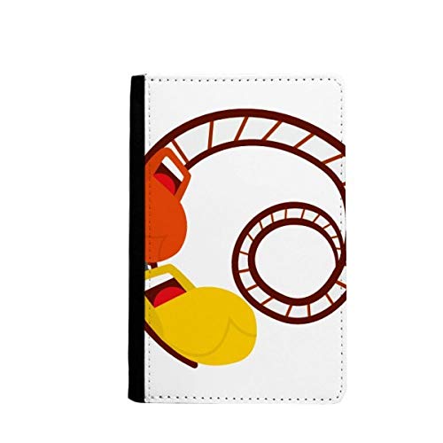 Porte-passeport motif montagnes russes en simili-cuir robuste