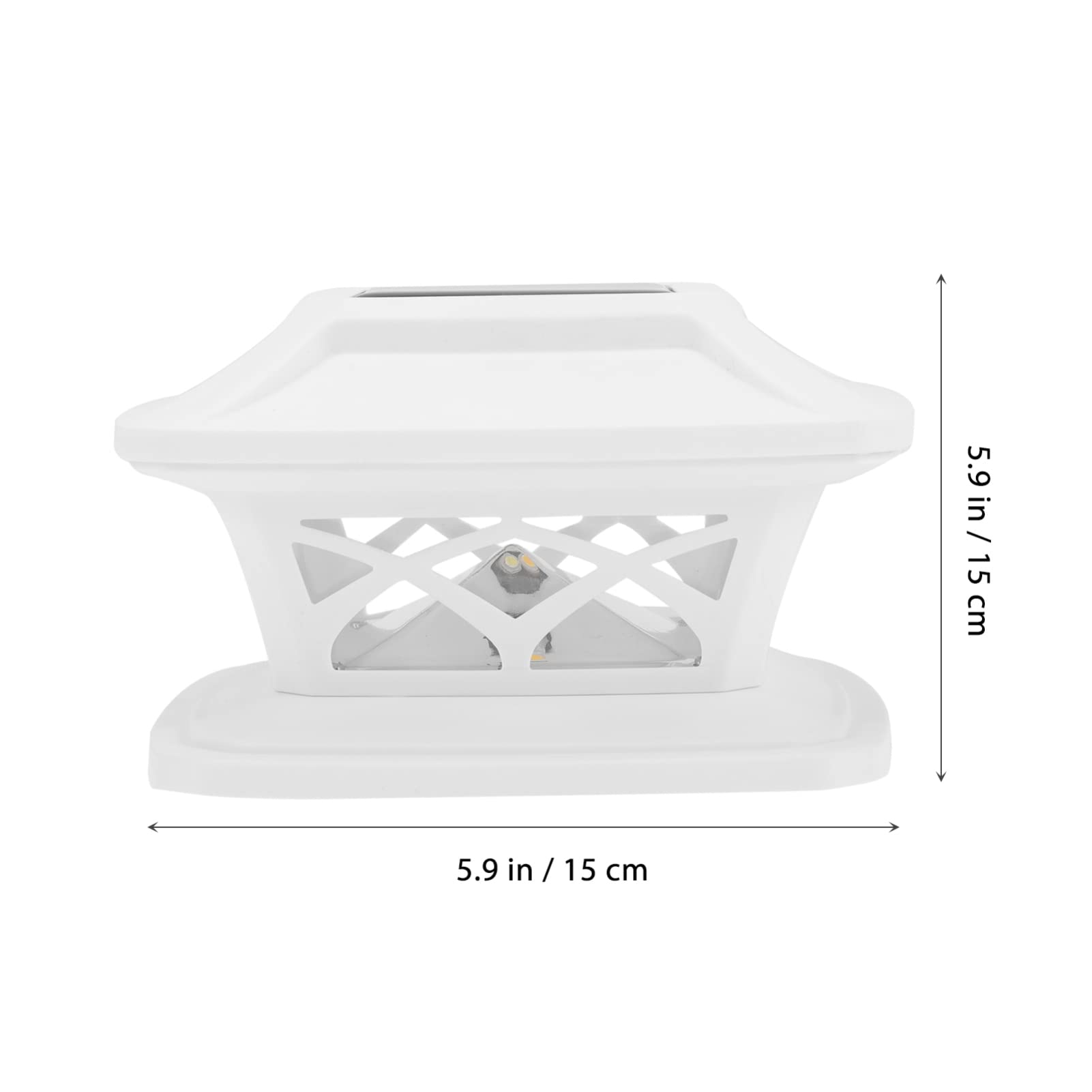 Uonlytech 3 Pezzi per Recinzione Paesaggistica per Esterni Palo Quadrato Pilastro Decorazione da Giardino Lampada da Notte Cappucci per Inondazione LED Decorazione Patio Luci Solari