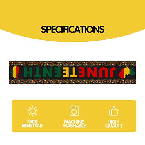 Eddert Black History Month Table Runner, Juneteenth Freedom Pride African Map Holiday Kitchen Dining Table Decoration For Indoor Outdoor Home Party Decor 13 X 72 Inch #TOP4