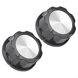 NEIQIUWING 2 pomelli per friggitrice ad aria calda e forno, manopola girevole timer in plastica con diametro albero 6 mm, utensili da cucina, nero